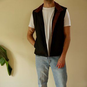 Brooks Brothers Black Quilted Vest